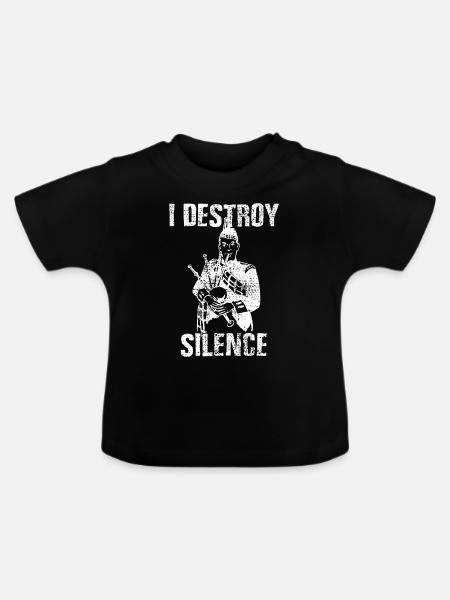 cornemuses - T-shirt bio col rond Bébé - noir