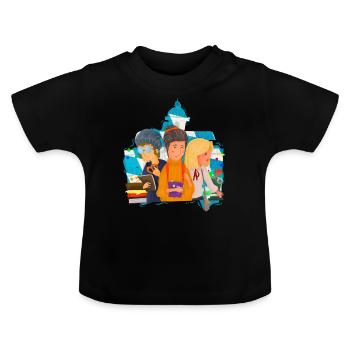 Cadeau étudiant du campus universitaire de Bavière - T-shirt bio col rond Bébé - noir - Devant