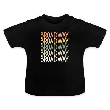 Retro BROADWAY | T-shirt de théâtre musical - T-shirt bio col rond Bébé - noir - Devant