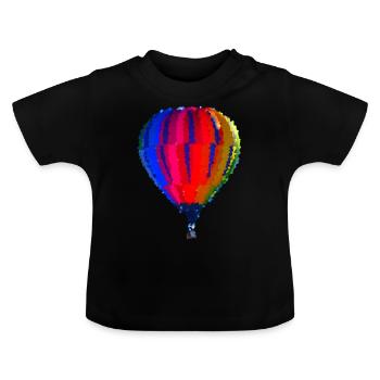 Ballon - T-shirt bio col rond Bébé - noir - Devant