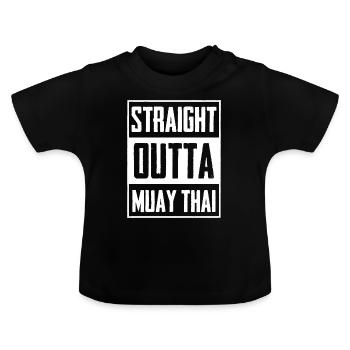 Muay Thai Combat Sports - Baby Bio-T-Shirt mit Rundhals - Schwarz - Vorne