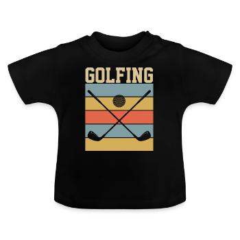 Golf golf - T-shirt bio col rond Bébé - noir - Devant