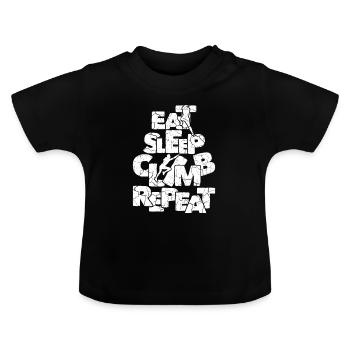 montée - T-shirt bio col rond Bébé - noir - Devant