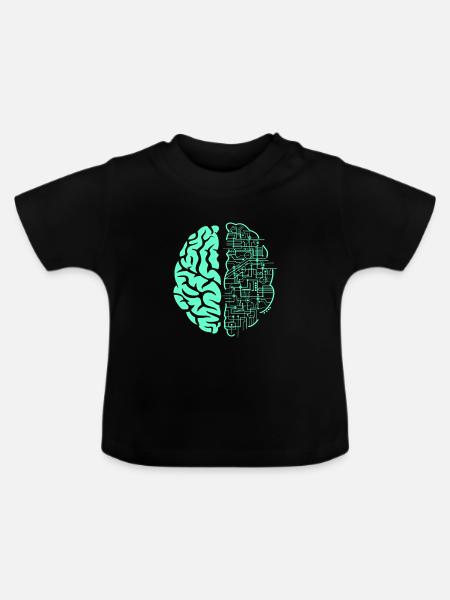 Electric Brain - Baby Bio-T-Shirt mit Rundhals - Schwarz