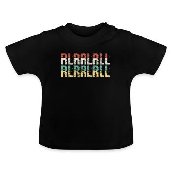 Drummer drummer - Baby Organic T-Shirt with Round Neck - black - Front