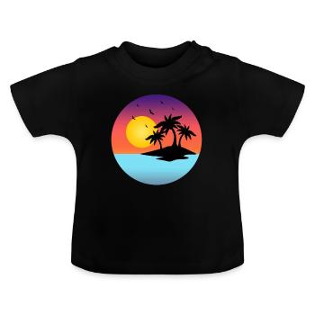 Strand - Baby Bio-T-Shirt mit Rundhals - Schwarz - Vorne
