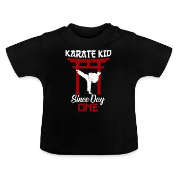 combattants Karate Kids - T-shirt bio col rond Bébé - noir - Devant