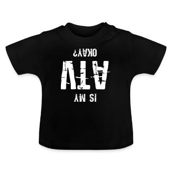 Quad - Baby Organic T-Shirt with Round Neck - black - Front