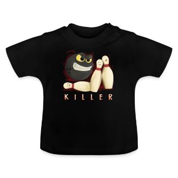 Bowling Bowler Bowling Ball Pins Cadeau De Grève - T-shirt bio col rond Bébé - noir - Devant