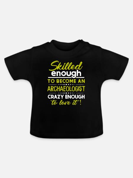 Archäologe - Baby Bio-T-Shirt mit Rundhals - Schwarz