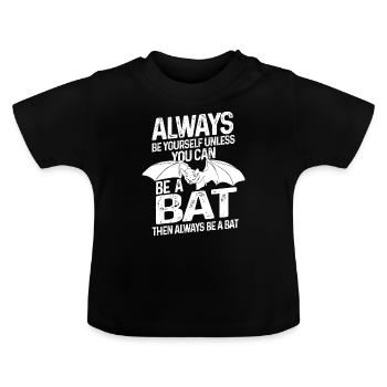 Chauves-souris mammifères nocturnes - T-shirt bio col rond Bébé - noir - Devant