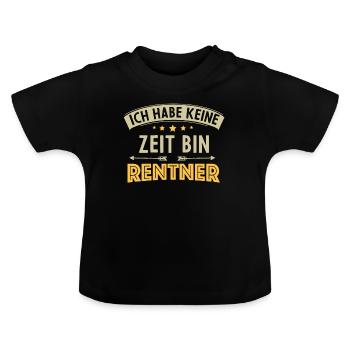 Rente - Baby Bio-T-Shirt mit Rundhals - Schwarz - Vorne