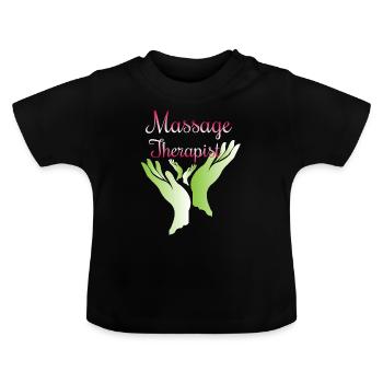 Massage Therapist Massage Masseur Masseuse - Baby Bio-T-Shirt mit Rundhals - Schwarz - Vorne
