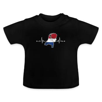 Pays-Bas - T-shirt bio col rond Bébé - noir - Devant