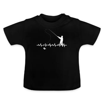 Pêcheur de sauvetage - T-shirt bio col rond Bébé - noir - Devant