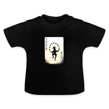 Karten Kartenspiele Geschenk Skat Romme Mau Mau - Baby Bio-T-Shirt mit Rundhals - Schwarz - Vorne