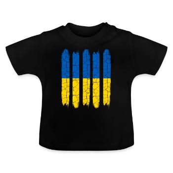 Ukraine - T-shirt bio col rond Bébé - noir - Devant