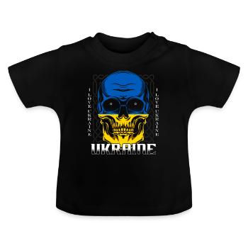 Ukraine - T-shirt bio col rond Bébé - noir - Devant
