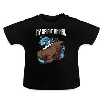 morse - T-shirt bio col rond Bébé - noir - Devant