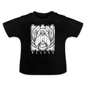 morse - T-shirt bio col rond Bébé - noir - Devant