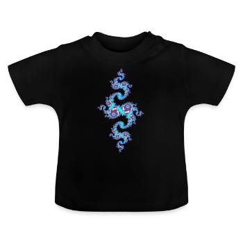 Julia Fraktal - Baby Bio-T-Shirt mit Rundhals - Schwarz - Vorne