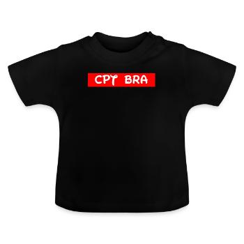 Capitaine Bra / Capitaine Bra - T-shirt bio col rond Bébé - noir - Devant