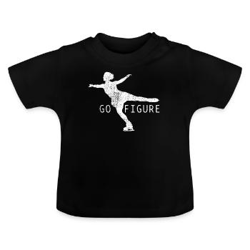Figure Skating - Baby Bio-T-Shirt mit Rundhals - Schwarz - Vorne