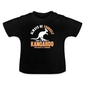 Kangaroo - Baby Bio-T-Shirt mit Rundhals - Schwarz - Vorne