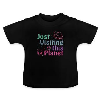 Alien - Baby Bio-T-Shirt mit Rundhals - Schwarz - Vorne