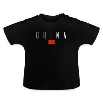 China - Baby Bio-T-Shirt mit Rundhals - Schwarz - Vorne