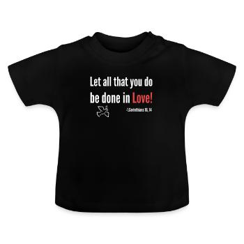 Bible verse - Baby Organic T-Shirt with Round Neck - black - Front