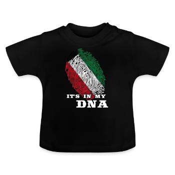 Kuwait - It'S In My Dna - Baby Organic T-Shirt with Round Neck - black - Front