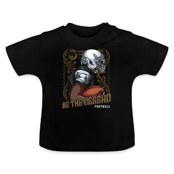 football - T-shirt bio col rond Bébé - noir - Devant