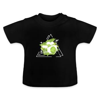 Batterie Percussion Percussion - T-shirt bio col rond Bébé - noir - Devant