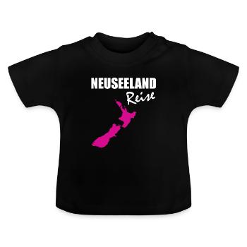 Neuseeland - Baby Bio-T-Shirt mit Rundhals - Schwarz - Vorne