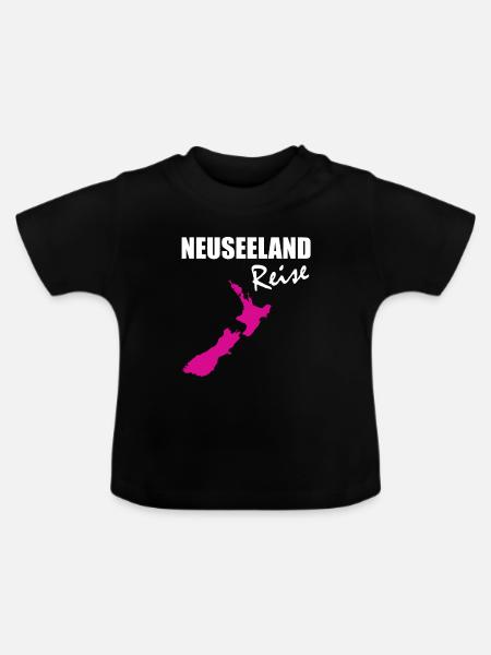 nouvelle-Zélande - T-shirt bio col rond Bébé - noir