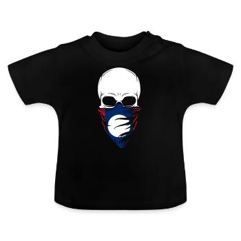 Laos Skull Tee - Laos - Baby Bio-T-Shirt mit Rundhals - Schwarz - Vorne