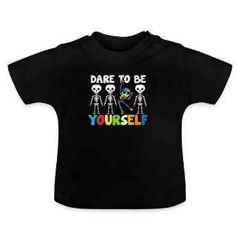 autisme - T-shirt bio col rond Bébé - noir - Devant
