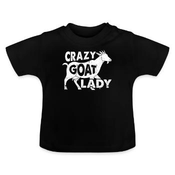 Éleveuse de chèvre - T-shirt bio col rond Bébé - noir - Devant
