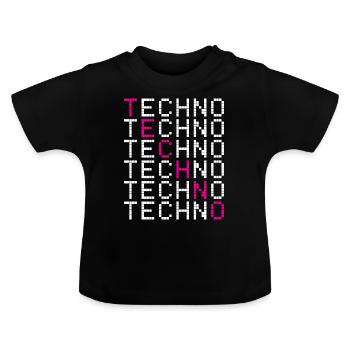 Electronic music - Baby Organic T-Shirt with Round Neck - black - Front