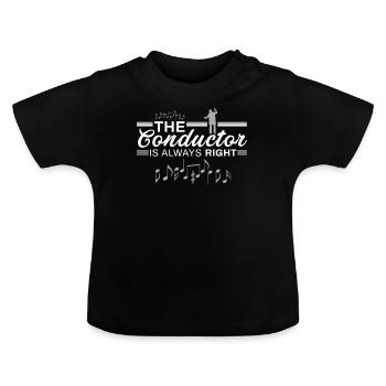 Dirigent Maestro Orchester Chor Leiten Geschenk - Baby Bio-T-Shirt mit Rundhals - Schwarz - Vorne