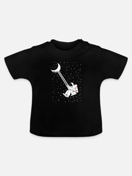 Spaceman - Baby Bio-T-Shirt mit Rundhals - Schwarz