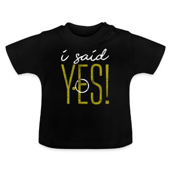 Wedding announcement - Baby Organic T-Shirt with Round Neck - black - Front