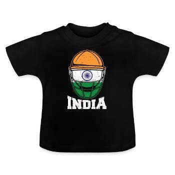 Conception de cricket en Inde: 2019 Indian International - T-shirt bio col rond Bébé - noir - Devant