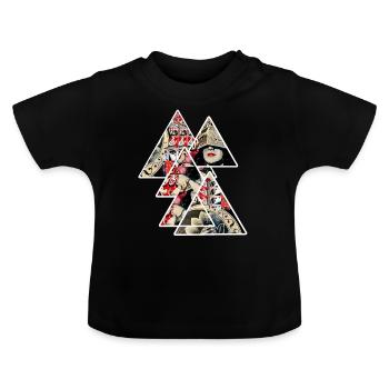 popart streetart autonom grafitti geometrie - Baby Bio-T-Shirt mit Rundhals - Schwarz - Vorne