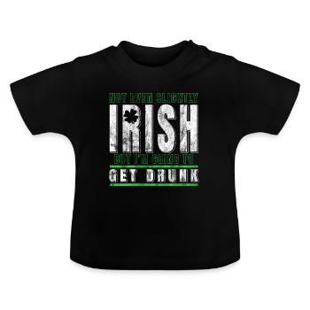 Trèfle Irlandais - T-shirt bio col rond Bébé - noir - Devant