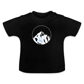 glaciers de glace bleue - T-shirt bio col rond Bébé - noir - Devant