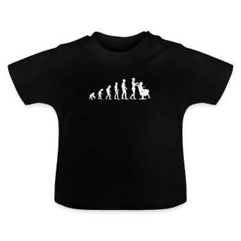 hair stylist - Baby Organic T-Shirt with Round Neck - black - Front