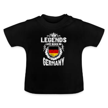 Allemagne - T-shirt bio col rond Bébé - noir - Devant