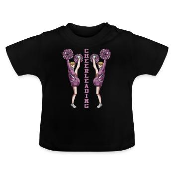cheerleading - T-shirt bio col rond Bébé - noir - Devant